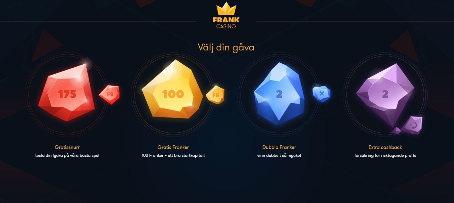 Frank Casino välkomstbonus
